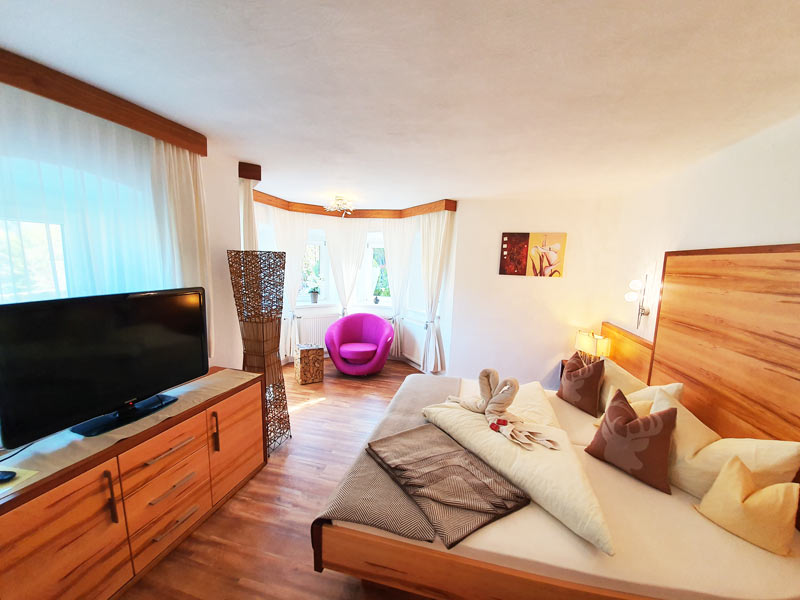 Schlafzimmer in Suite im Hotel Drachenburg